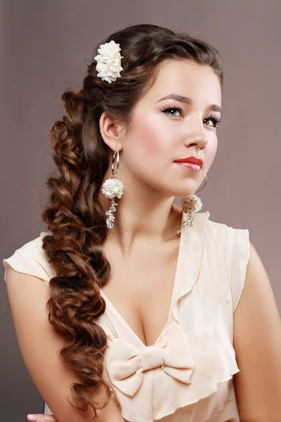 Beautiful  Woman with flower in hair