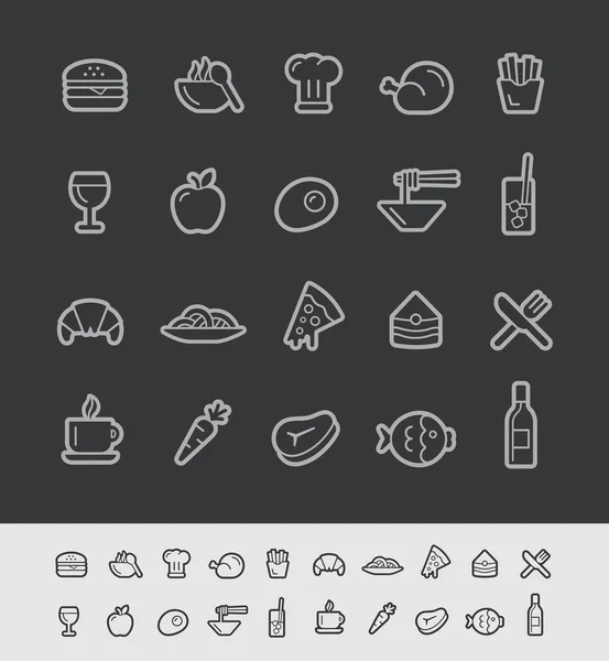 Food and Drink Icons 1 -- Black Line Series