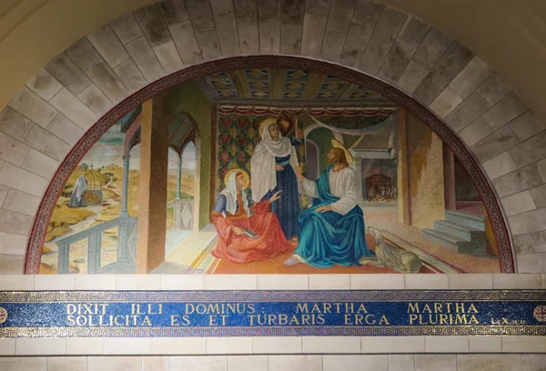 Mosaic. Bethany Church in commemorating the home of Mari, Martha and Lazarus