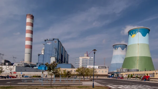 OPOLE, POLAND, September 14, 2015: The coal plant Opole in Brzez