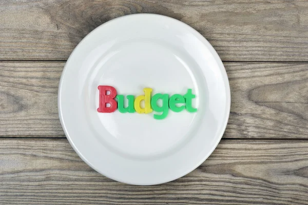 Budget on plate