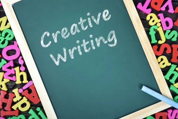 Creative Writing text on school board