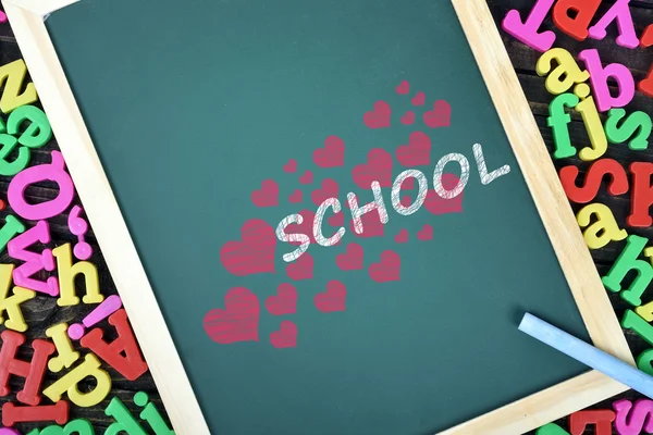 Love School text on school board