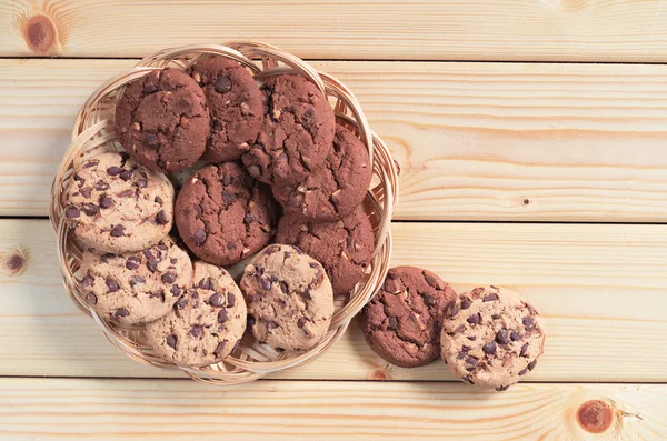 Cookies with chocolate and nuts