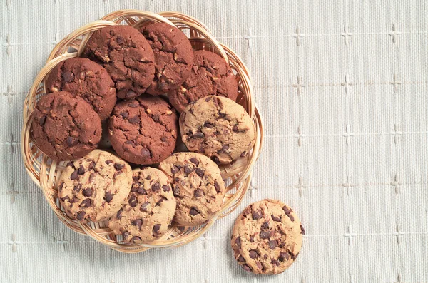 Cookies with chocolate and nuts