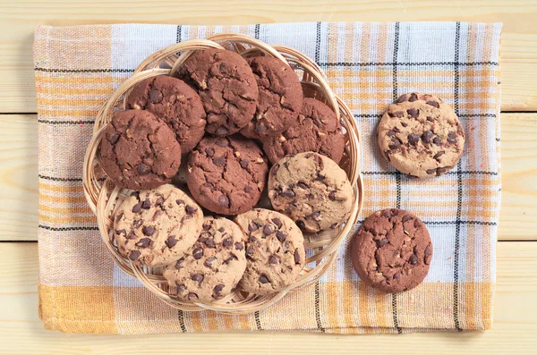 Cookies with chocolate and nuts