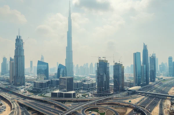 Dubai dowtown aerial view
