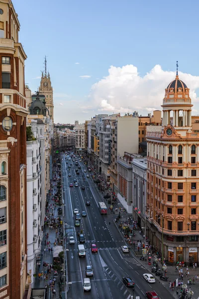 Gran Via Street in Madrid, Spain