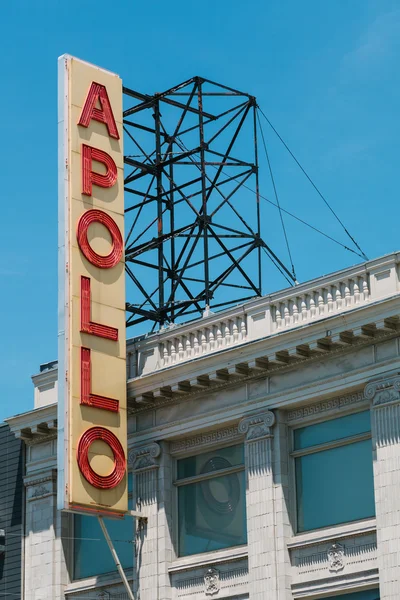 NEW YORK - JUNE 14: The Famous Sign Outside of Apollo Theater on