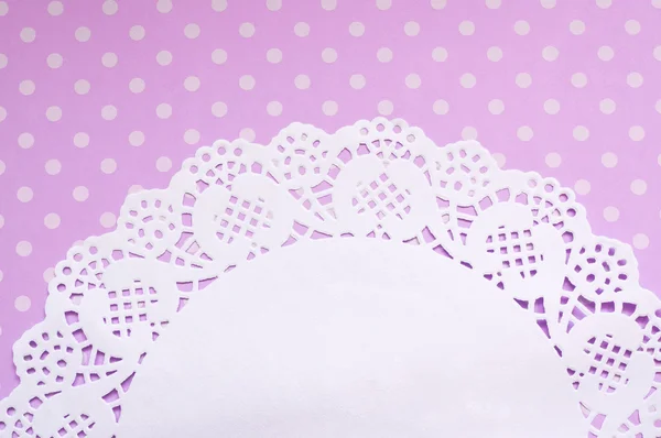 Polka-dot background with a napkin