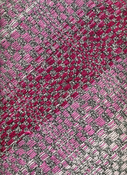 Hand-woven fabric with geometrical pattern