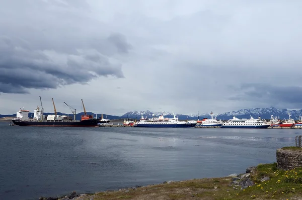 Sea port of Ushuaia - the southernmost city in the world.