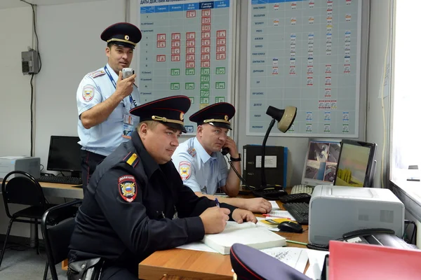 Officers in the guard unit of the Moscow police Department.