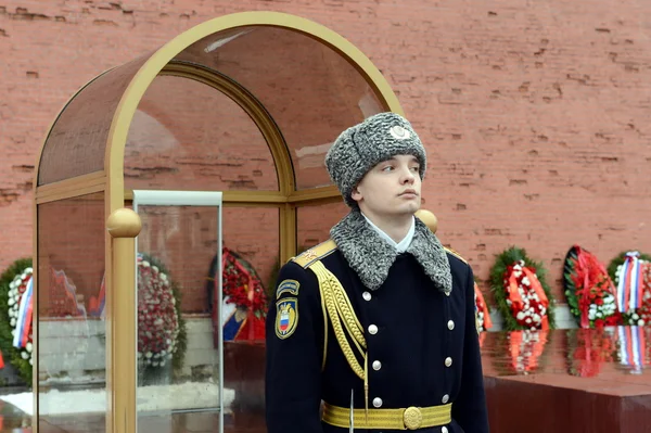 The honor guard at the Tomb of the Unknown Soldier in the Alexander garden. Post number 1.