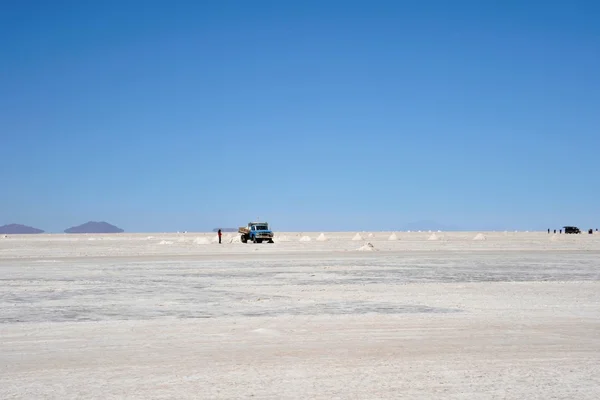 Salt production on the Uyuni salt flats