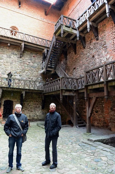 Tourists in the castle of Trakai