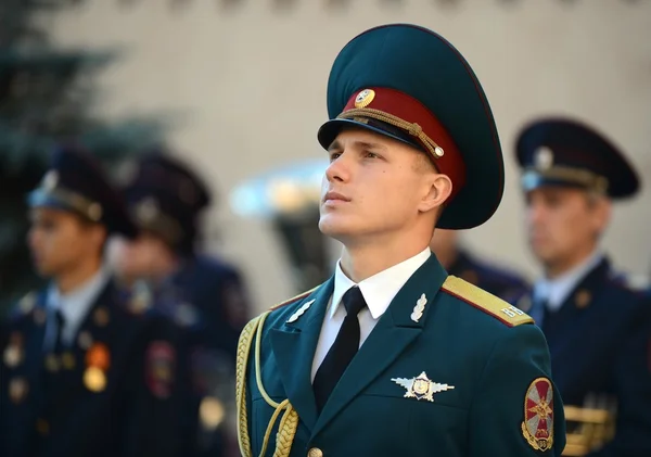 The honour guard of interior Ministry troops of Russia.