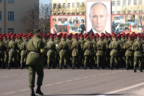 On the parade ground of the military unit of internal troops of the MIA of Russia.