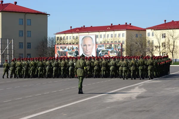 On the parade ground of the military unit of internal troops of the MIA of Russia.