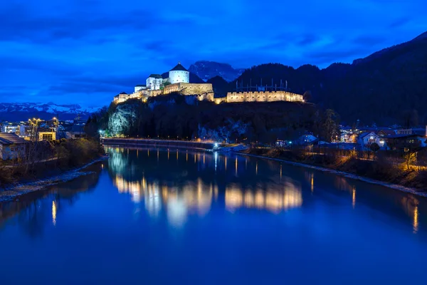 Castle Kufstein reflecting in Inn river