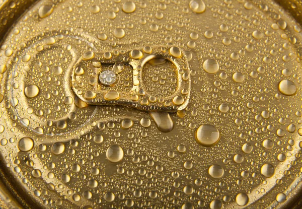 Can of beer with drops of water
