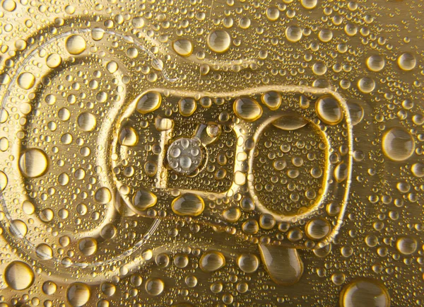 Can of beer with drops of water