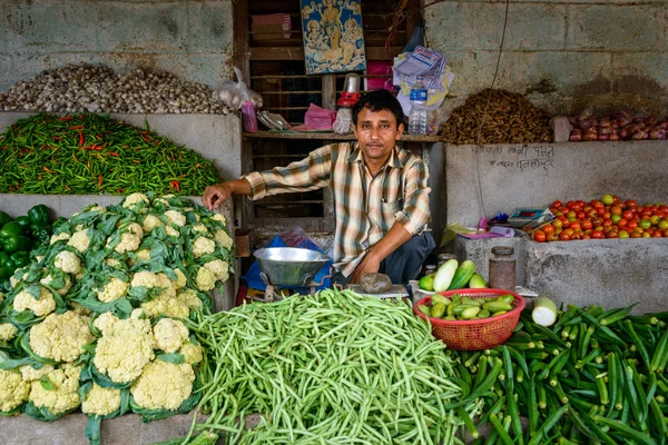 Vegetable seller at Tulsipur market