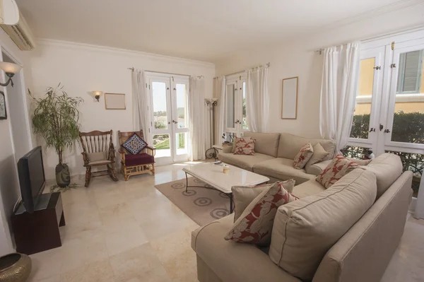 Living area interior of a luxury villa