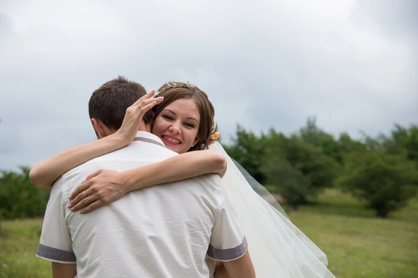 Beautiful married couple in the wedding day