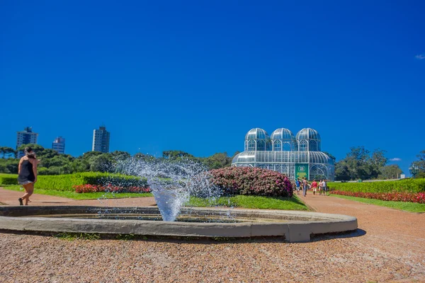 CURITIBA ,BRAZIL - MAY 12, 2016: the botanical garden was created with french style gardens and its area occupies 240000 square meter