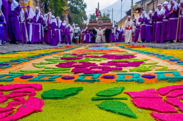 Easter carpets in antigua guatemala