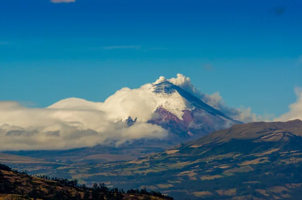 Cotopaxi volcano eruption in Ecuador, South America
