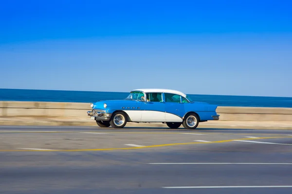 HAVANA, CUBA - AUGUST 30, 2015: Old classic American cars used for taxi and tourist transportation.