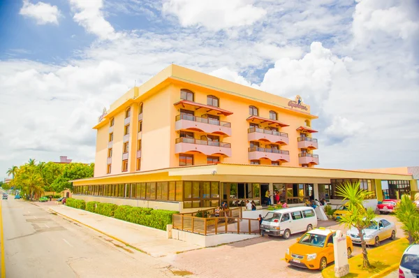 HAVANA, CUBA - AUGUST 30, 2015: Historic Hotel Copacabana, one of the most renowned and better positioned hotel facing the sea in Havana