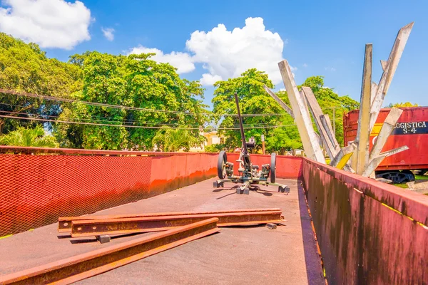 SANTA CLARA, CUBA - SEPTEMBER 08, 2015: This train packed with government soldiers was captured by Che Guevaras forces during the revolution.