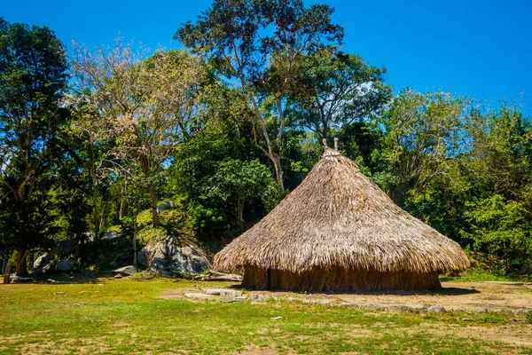 Traditional house of Kogi people, indigenous ethnic group, Colombia