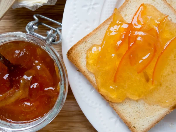 Orange marmalade toast