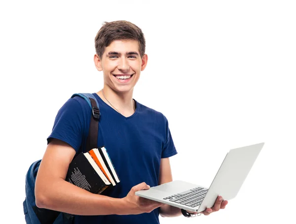 Portrait of a male student isolated on a white background