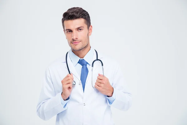 Portrait of a male doctor standing with stethoscope