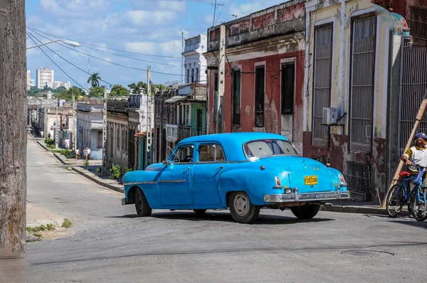 HAVANA, CUBA - JANUARY 30, 2013: Old classic American car drive