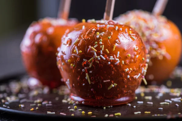 Halloween treat, candy apples