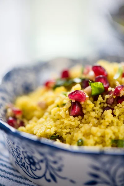 Moroccan salad,couscous and pomegranate