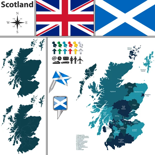 Map of Scotland with Subdivisions