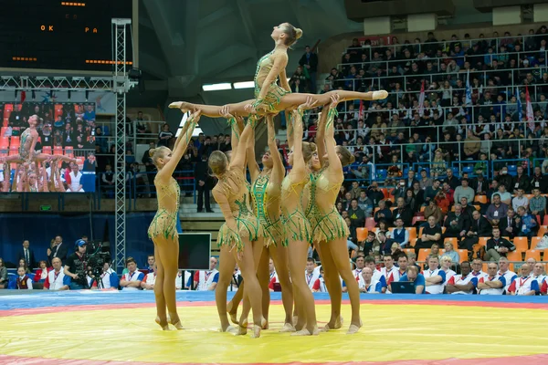 The team on aesthetic gymnastics