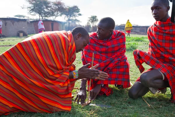 Kenyan maasai people in mantles