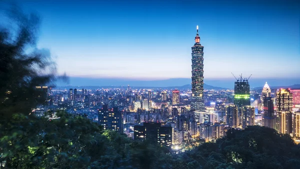 Night of Taipei, Taiwan city skyline at twilight