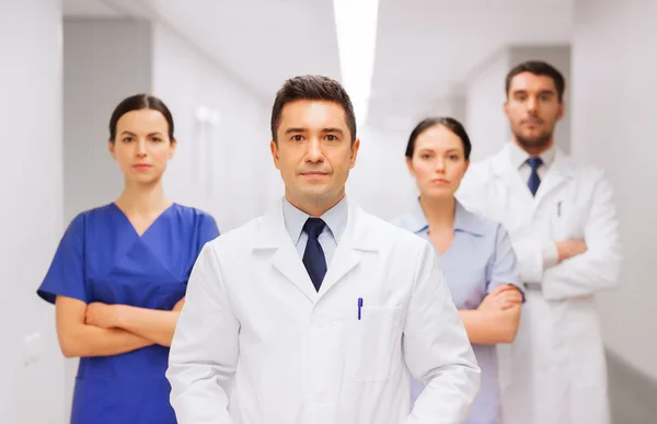 Group of medics or doctors at hospital