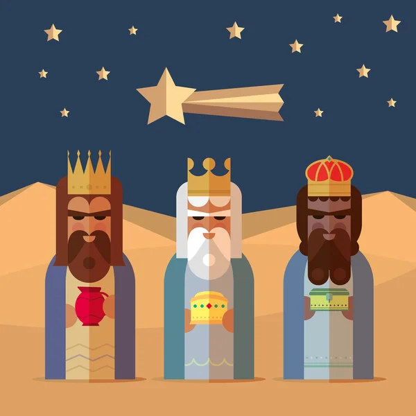 The three Kings of Orient wise men illustration