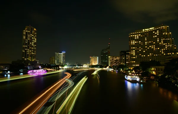 BANGKOK - NOVEMBER 16 : Nice boat transport lighting at Chao Phr