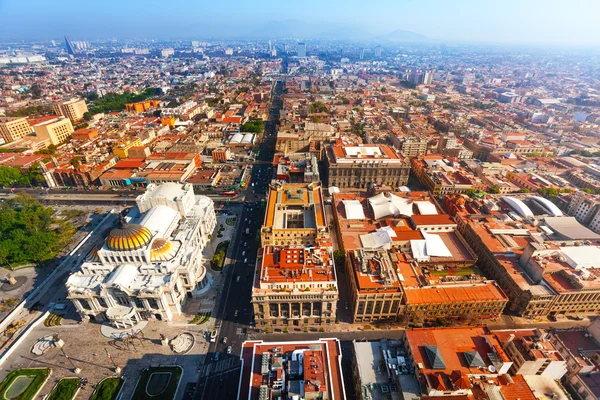 Palace of fine arts and downtown Mexico